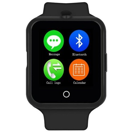 Ceas Smartwatch cu Telefon iUni V88, 1.22 inch, BT, 64MB RAM, 128MB ROM, Negru + Card MicroSD 4GB Ca